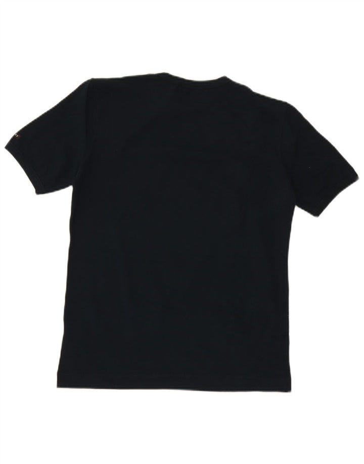 GUESS Damen T-Shirt Top UK 12 Medium Marineblau Baumwolle