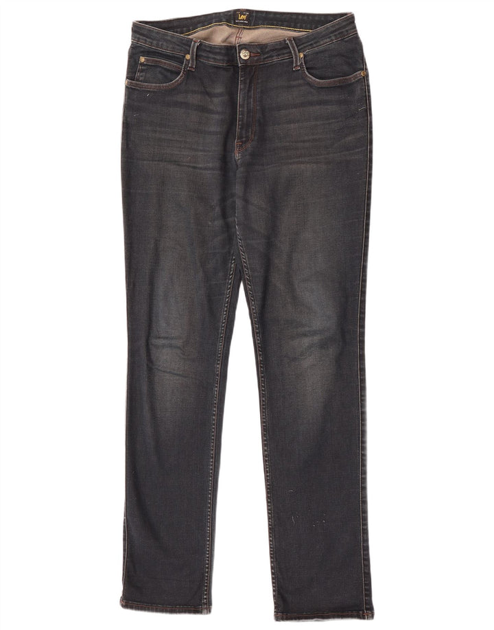 Lee Herren Marion Straight Jeans W33 L33 Marineblaue Baumwolle