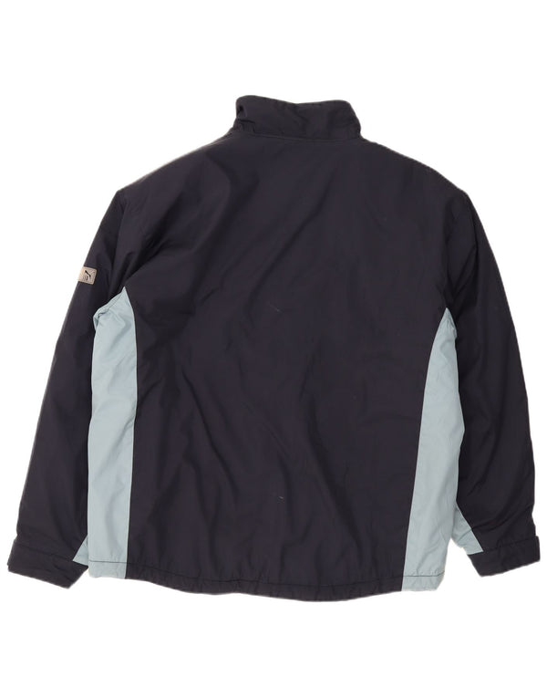 Puma Herren Windjacke UK 42 XL Marineblau Colourblock Polyester