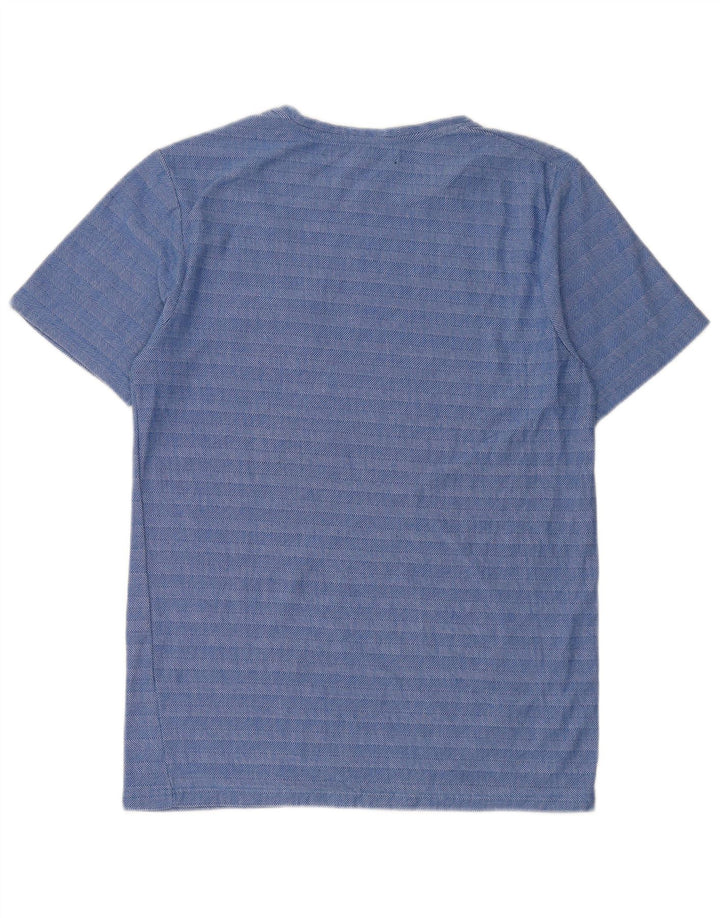 Zara Herren T-Shirt Top XL blau gestreift aus Baumwolle