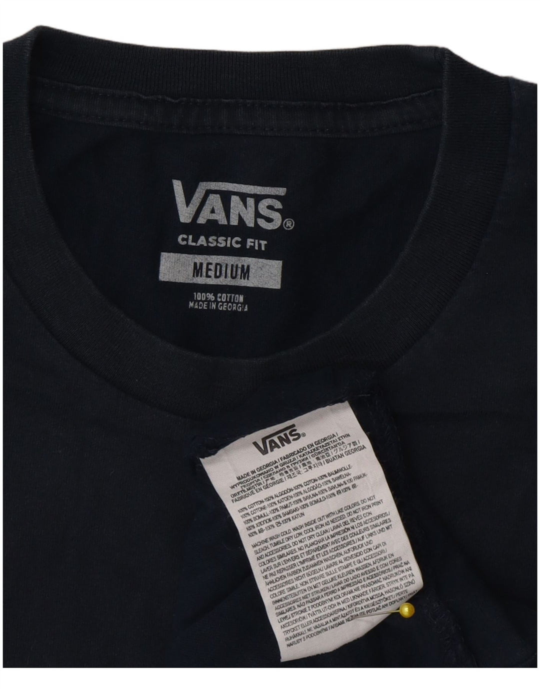 Vans Herren-T-Shirt mit klassischer Passform, mittelmarineblaue Baumwolle