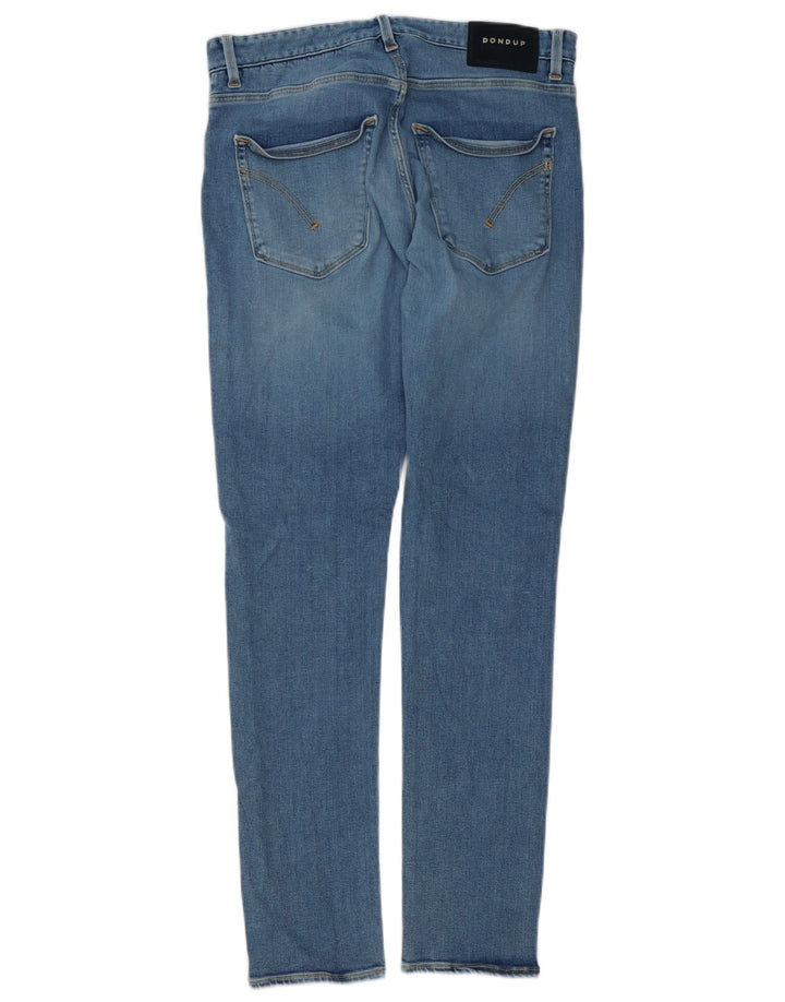 Dondup Herren Slim Jeans W32 L32 Blaue Baumwolle