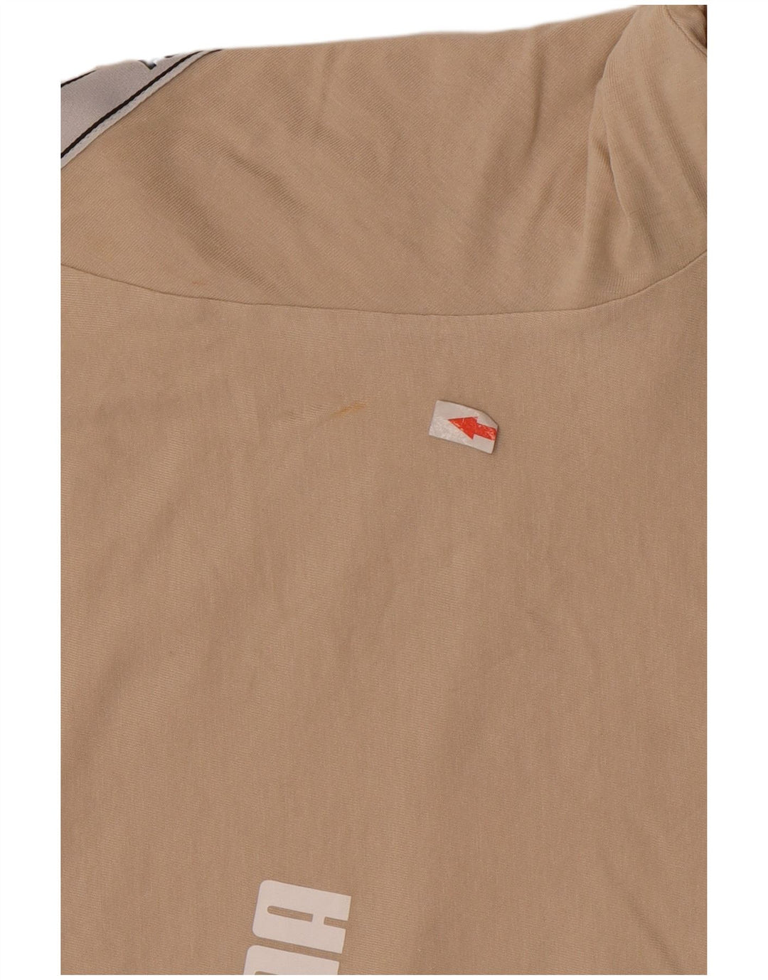 Puma Herren Grafik-T-Shirt-Oberteil aus mittelbeigefarbener Colourblock-Baumwolle