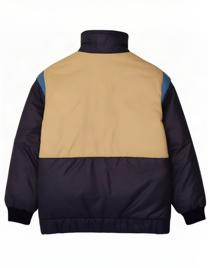 Vintage Herren Wattierte Jacke UK 36 Small Marineblau Colourblock Polyamid