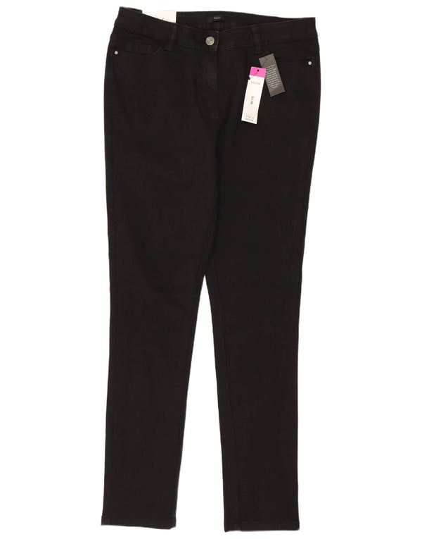 M&Co Damen Selina Slim Jeans UK 14 Large W32 L30 Schwarze Baumwolle