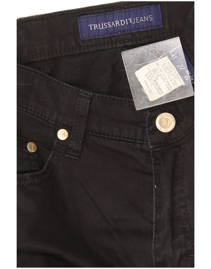 Trussardi Herren Straight Jeans W25 L32 Schwarze Baumwolle