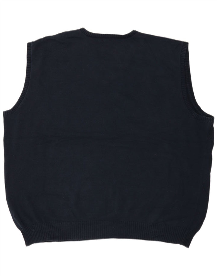 Izod Mens Tall Vest Tank Top 2XL Marineblau Argyle/Diamant Baumwolle