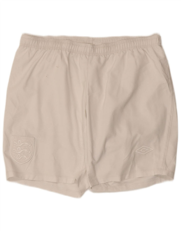 UMBRO Herren-England-Sportshorts, groß, aus weißem Polyester