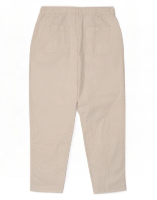 Marks & Spencer Damen Tapered Freizeithose UK 14 Large W30 L26 Weiß