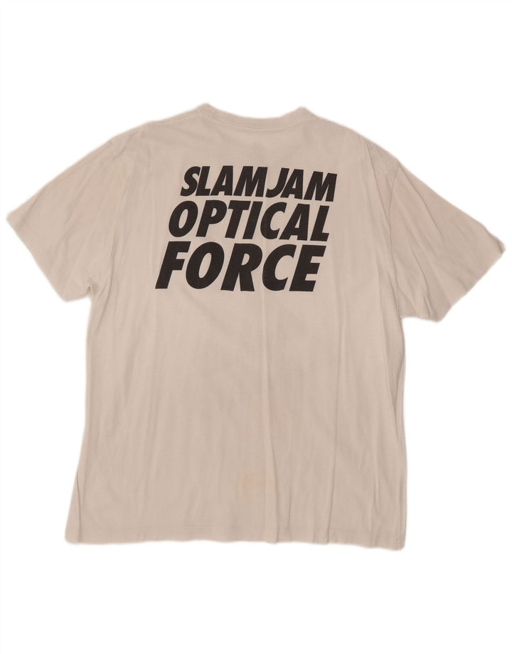 NIKE Herren-T-Shirt mit Grafik, UK, Größe 45/47, XL, weiße Baumwolle