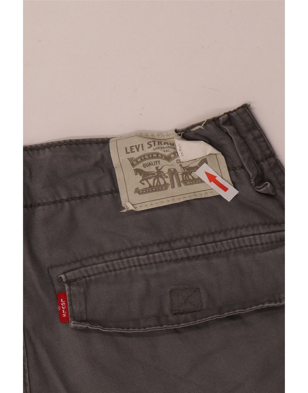 Levi's Cargo-Shorts für Jungen, 13–14 Jahre, W27, graue Baumwolle
