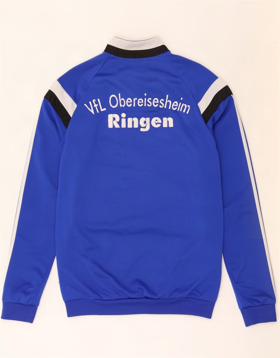 Adidas Herren-Trainingsanzug mit grafischem Oberteil, Mittelblaues Farbblock-Polyester