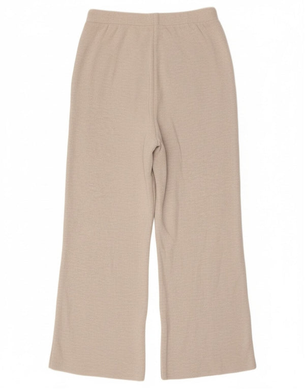 Zara Damen-Trainingshose mit weitem Bein, UK 14, Größe L, gebrochenes Weiß, Polyester