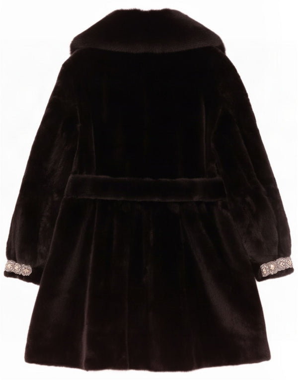 Azara Paris Damen Kunstpelzmantel UK 16 Large Schwarz