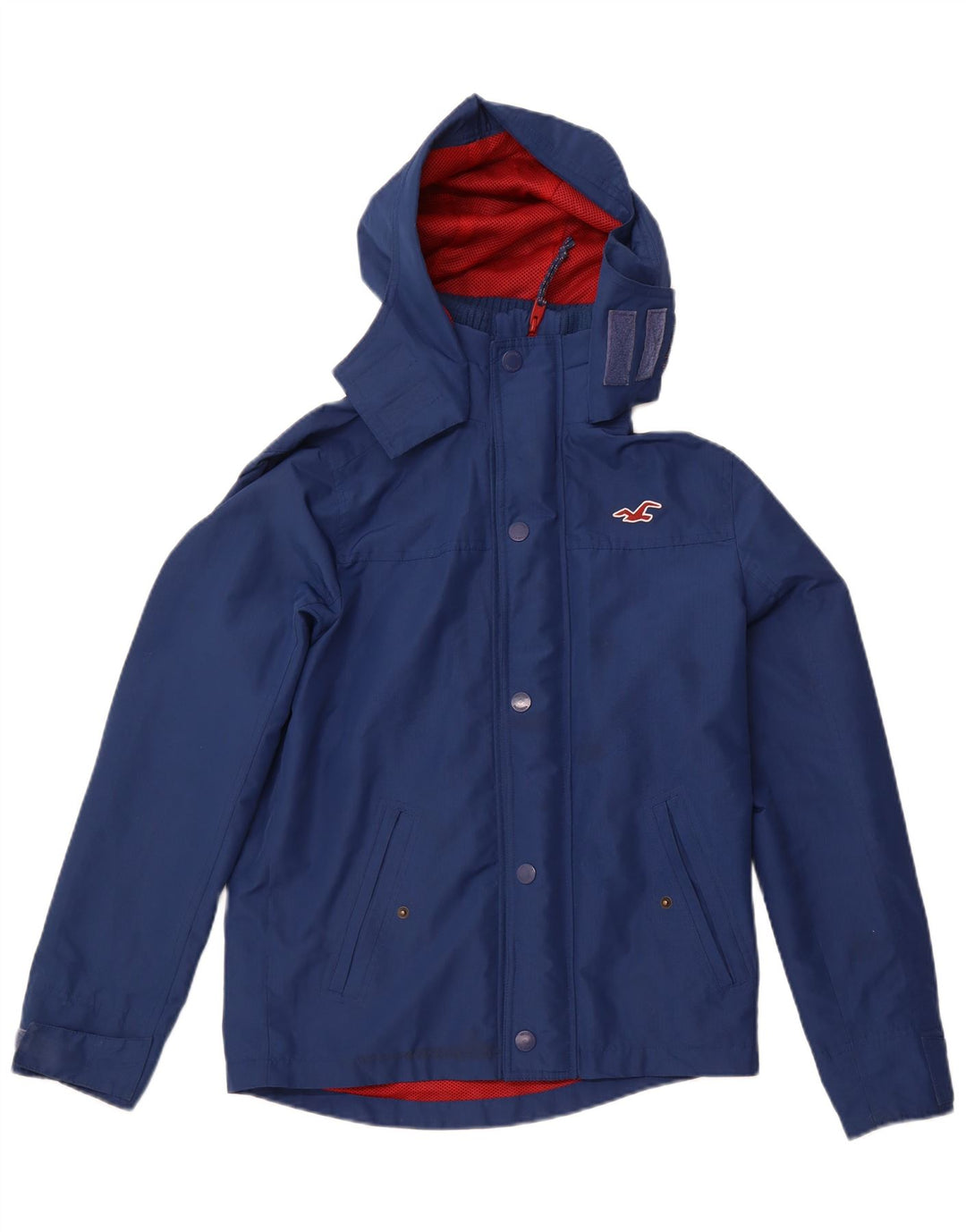 HOLLISTER Herren-Windbreakerjacke mit Kapuze, UK 36, Größe S, Marineblau, Polyester