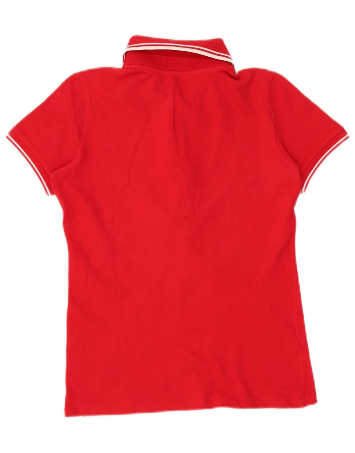 Fred Perry Damen Poloshirt UK 10 Small Rote Baumwolle