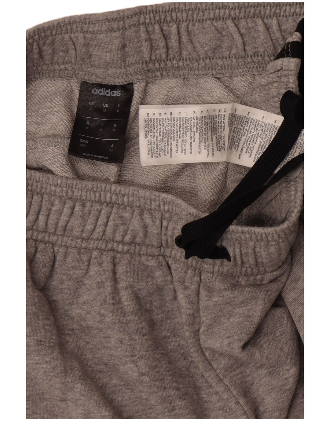 Adidas Herren Sportshorts mittelgraue Baumwolle