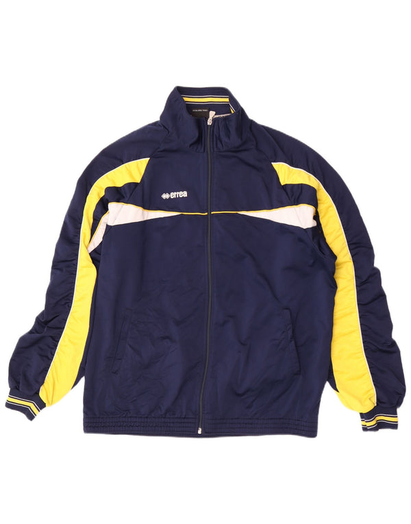 Errea Herren-Trainingsanzug-Oberteil, Jacke, 2XL, Marineblau, Farbblock-Sport