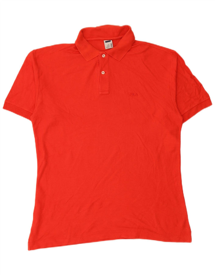 FILA Herren Poloshirt IT 52 Große rote Baumwolle