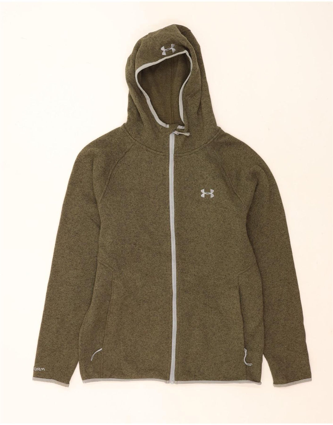 Under Armour Herren-Kapuzenpullover mit Reißverschluss, groß, grün meliert
