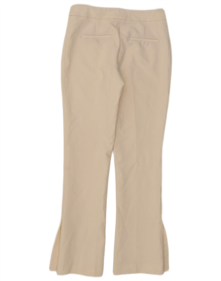 Zara Damen Bootcut Freizeithose Medium W28 L32 Weiß Polyester