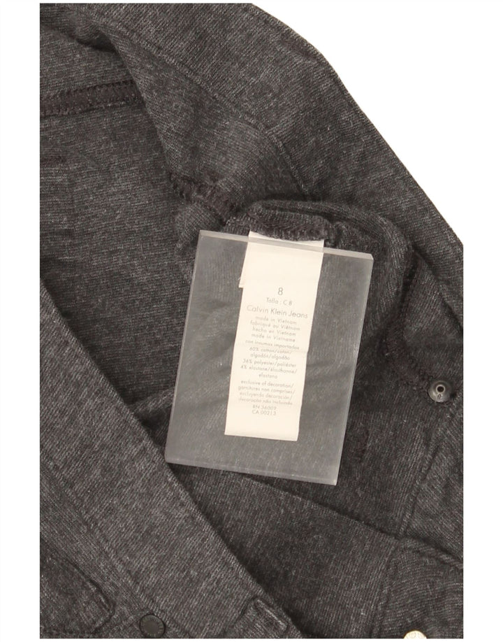 Calvin Klein Damen Jegging-Hose US 8 Medium W30 L28 Graue Baumwolle