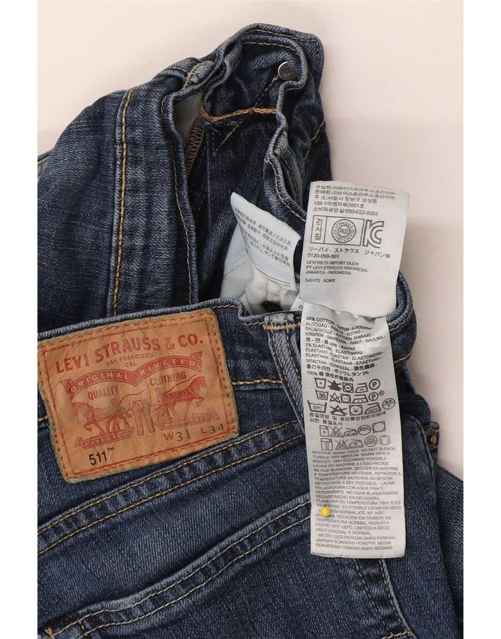 Levi's Herren 511 Slim Jeans W31 L34 Blaue Baumwolle