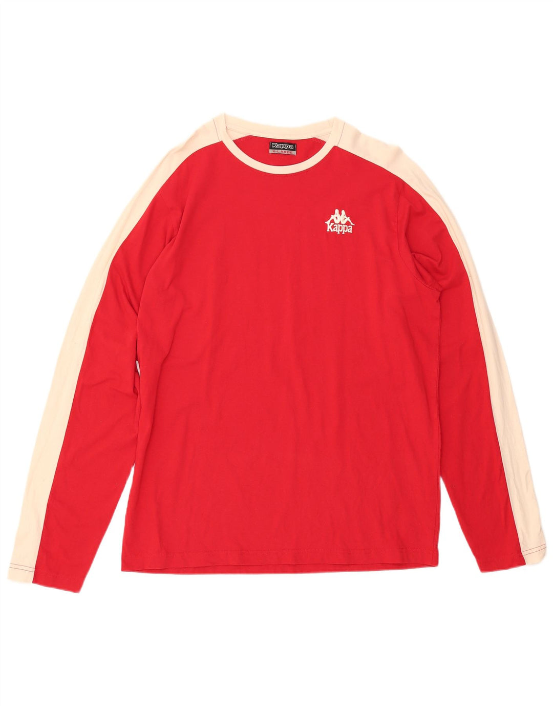 KAPPA Herren Top Langarm XL Rot Colourblock Baumwolle