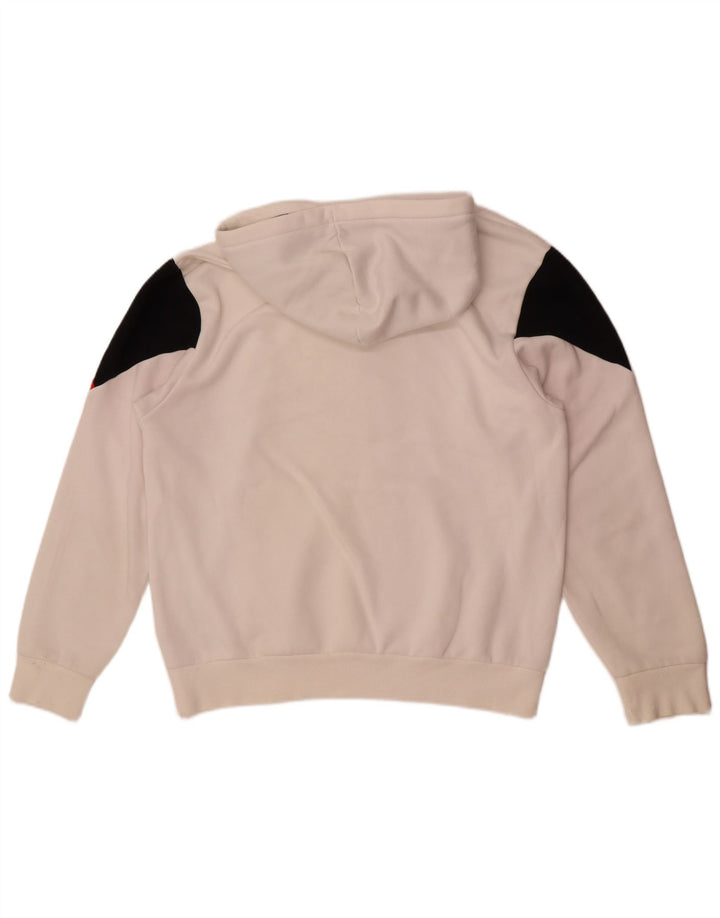 Puma Herren Kapuzenpullover aus mittelweißer Colourblock-Baumwolle