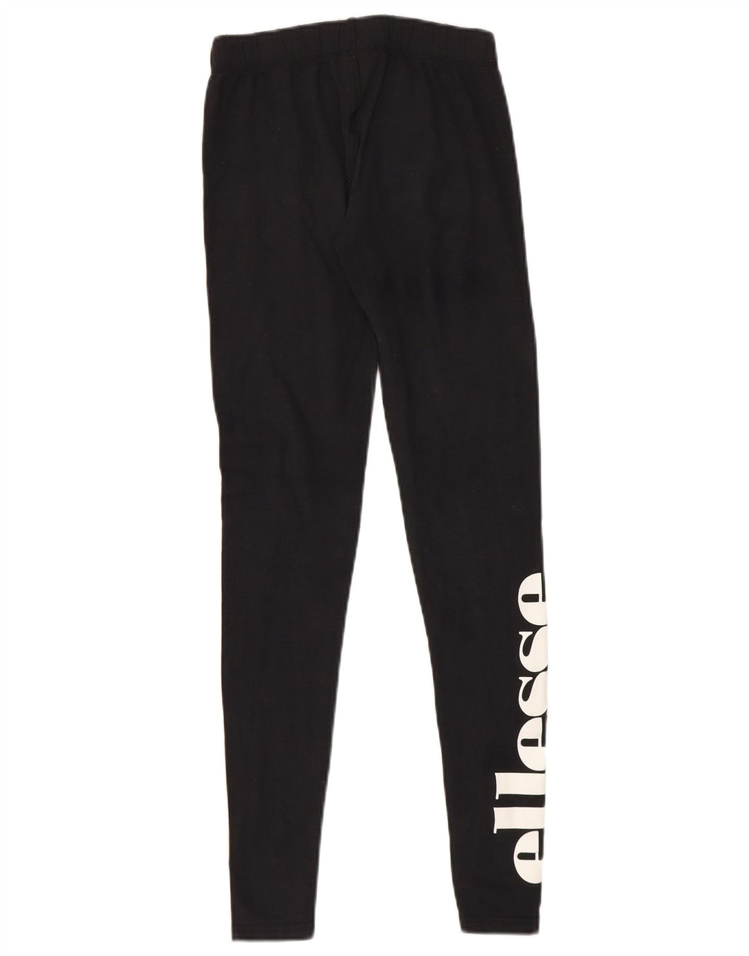 Ellesse Womens Graphic Leggings UK 8 Small Schwarze Baumwolle