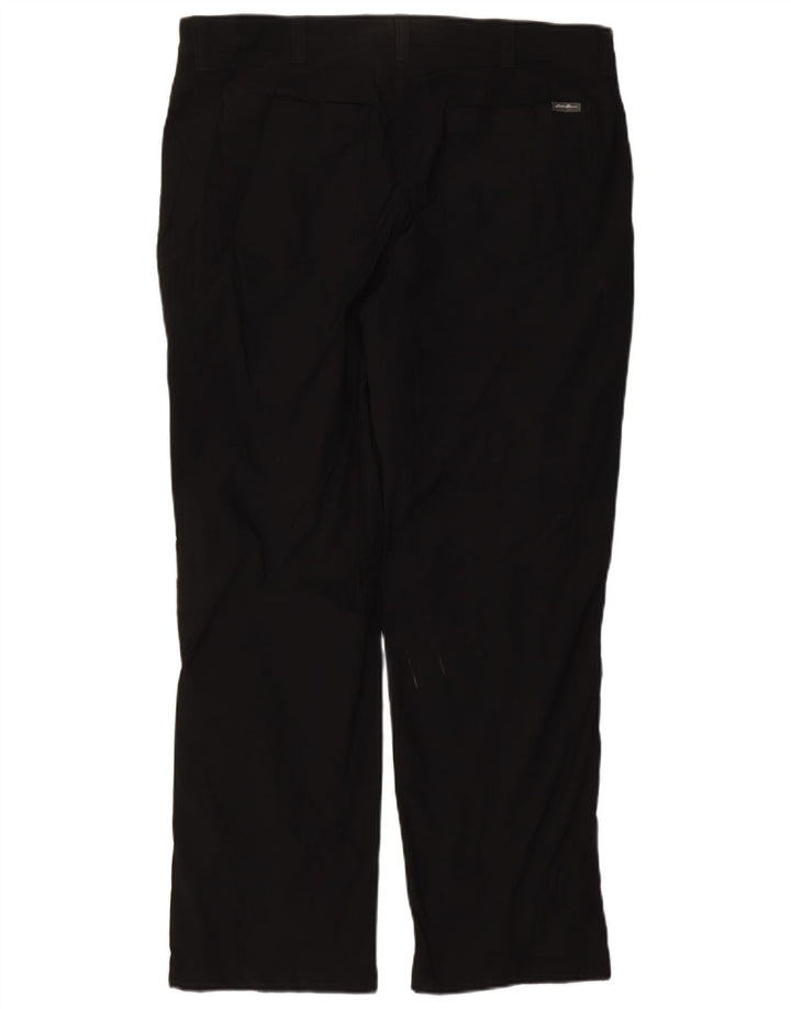 EDDIE BAUER Gerade Herren-Cargohose W38 L30 Schwarzes Nylon