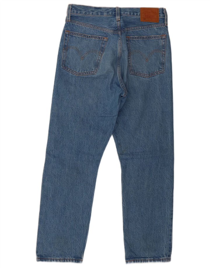 Levi's Damen 501 Distressed Straight Jeans W27 L26 Blaue Baumwolle