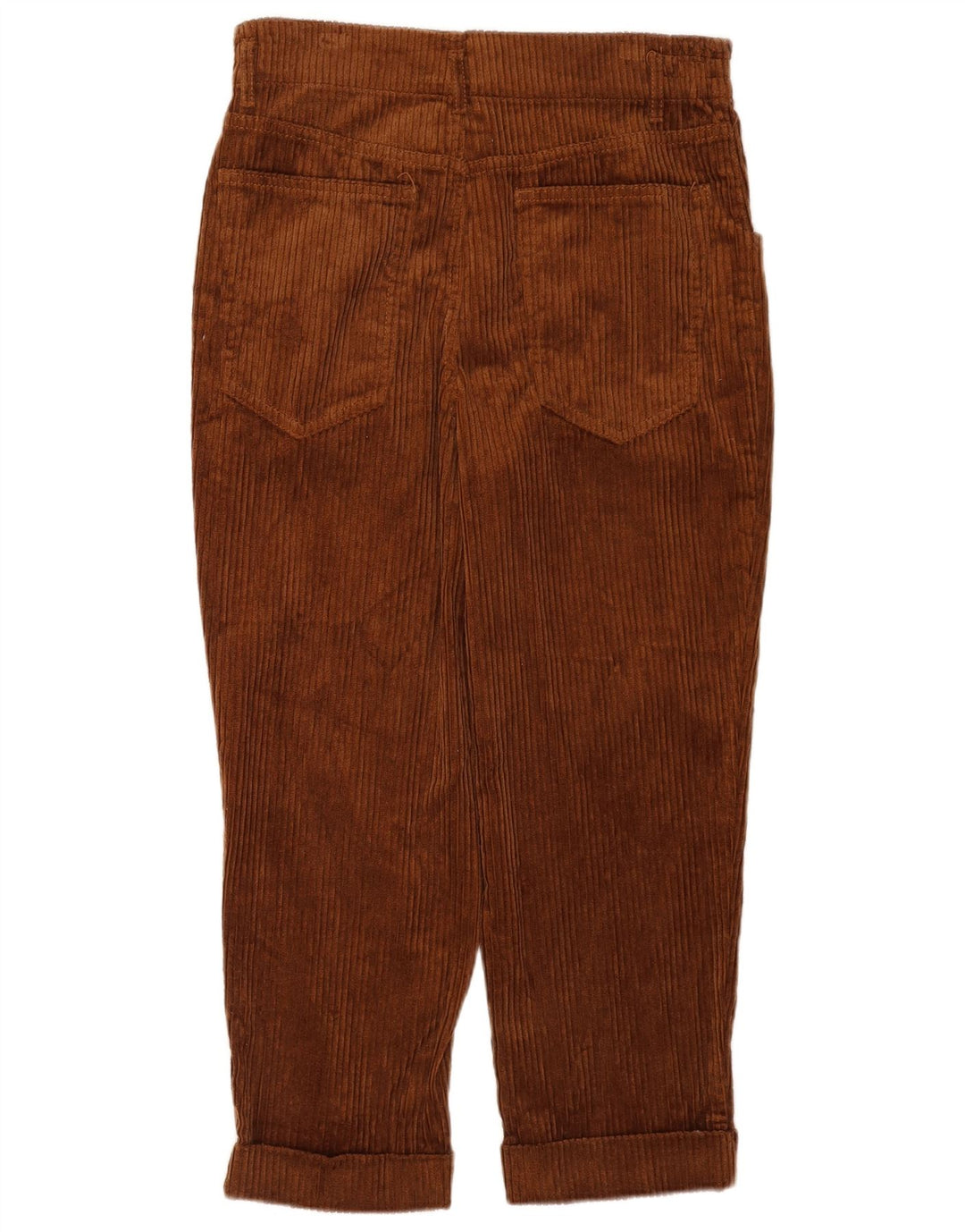 Zara Damen Crop Cordhose Medium W28 L24 Braun