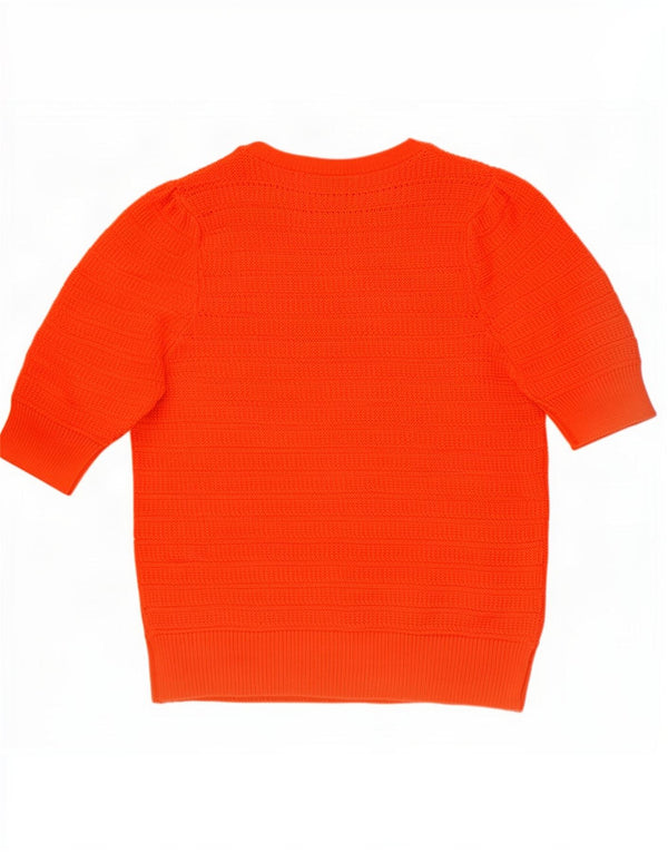Marks & Spencer Damen-Pullover mit Rundhalsausschnitt, Gr. 12, mittelorange