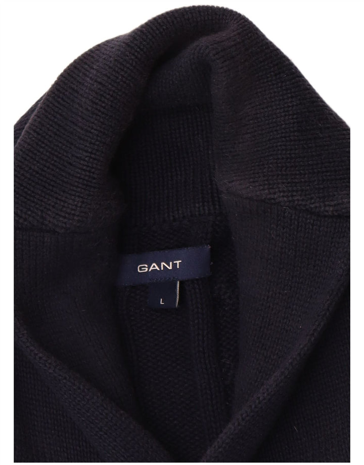 Gant Herren-Strickjacke, groß, marineblau, Baumwolle