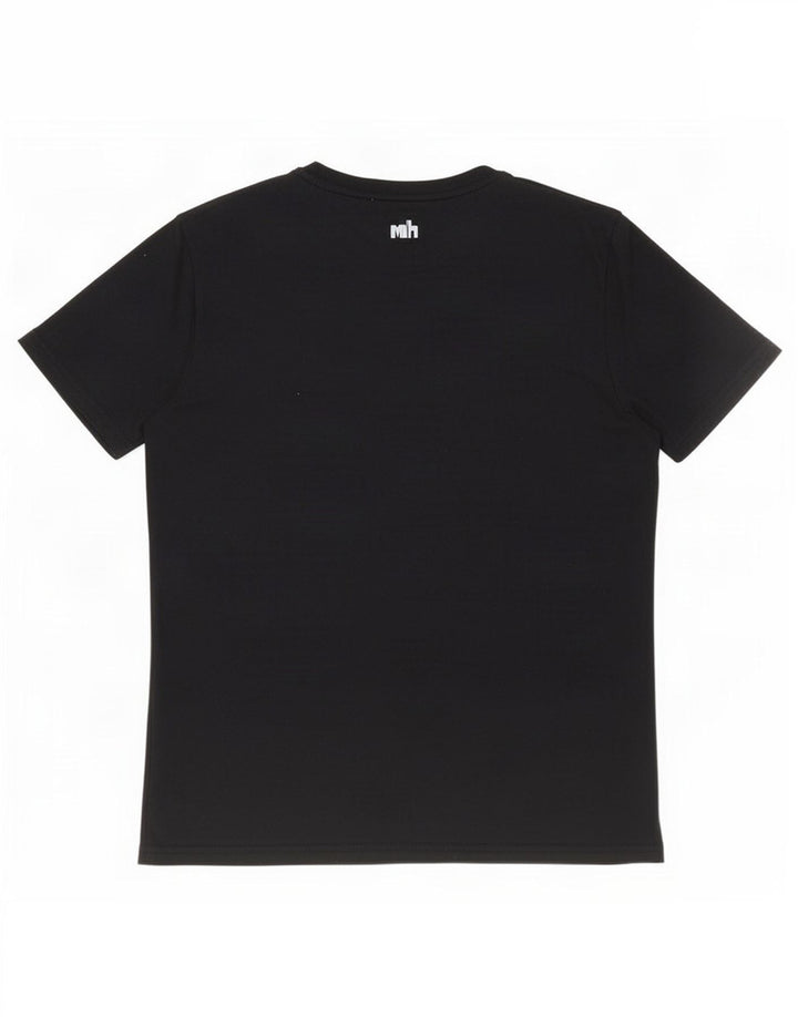 Superdry Damen Grafik-T-Shirt-Oberteil UK 14 Large Schwarz Polyester