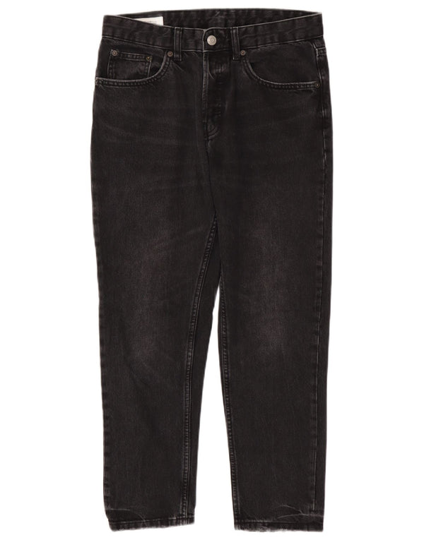 Zara Herren Straight Jeans EU 38 Small W30 L27 Schwarze Baumwolle