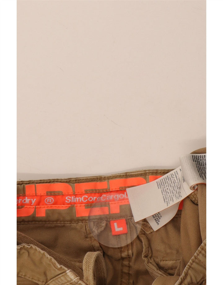 Superdry Herren Cargo-Shorts, Größe L, W36, Beige, Baumwolle