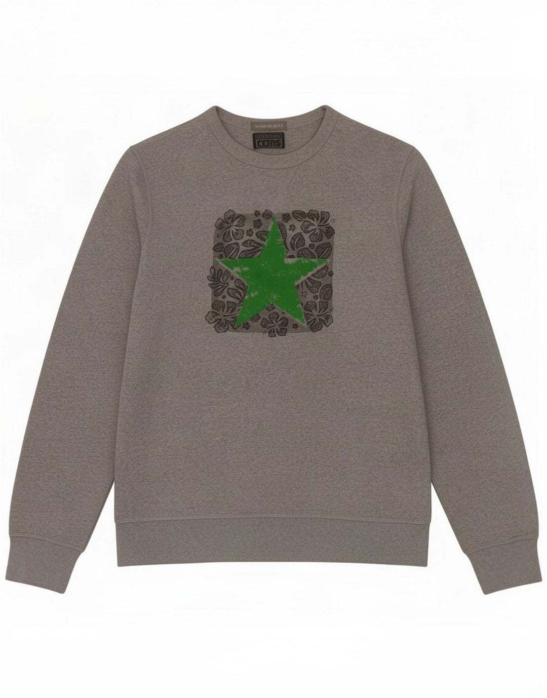 Converse Herren Grafik-Sweatshirt-Pullover Mittelgrau meliert