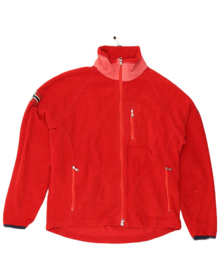 Napapijri Damen Fleecejacke UK 16 Large Rot Polyester