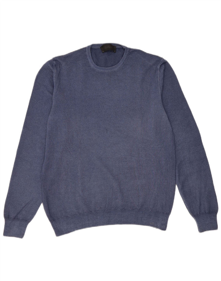 Les Copains Herren-Pullover mit Rundhalsausschnitt, IT 50, mittelmarineblaue Wolle