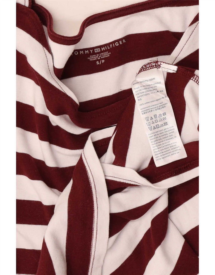 Tommy Hilfiger Damen-Top, normal, 3/4-Ärmel, UK-Größe 8, klein, weiß gestreift