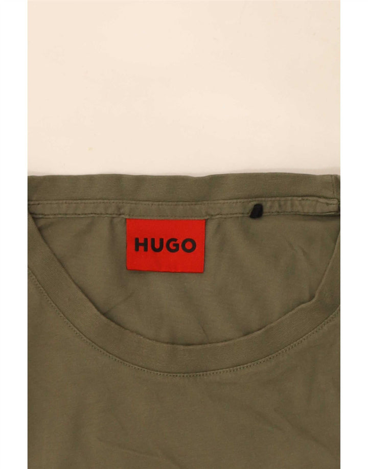 Hugo Boss Herren T-Shirt mit Grafik, Größe L, Khaki