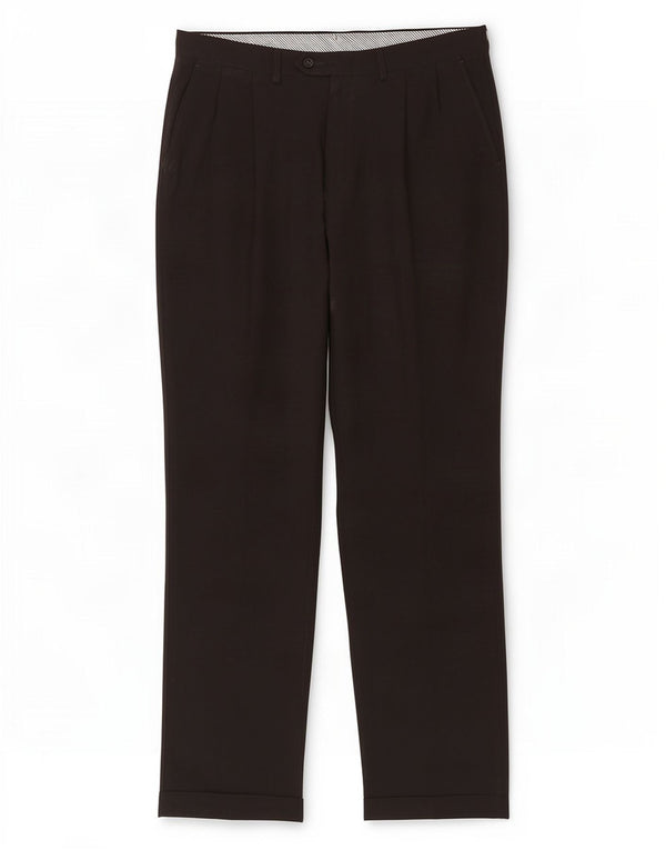 Marks & Spencer Herren-Anzughose mit Pegged-Anzug, W36, L33, schwarzes Polyester