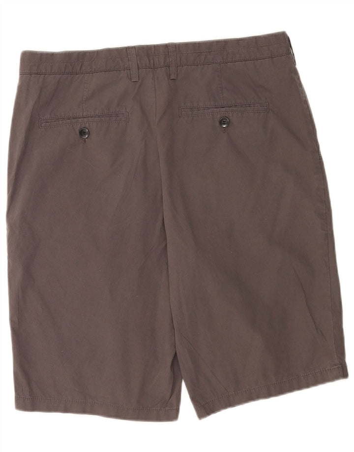 Marks & Spencer Herren Chinoshorts W34 Large Grau Baumwolle