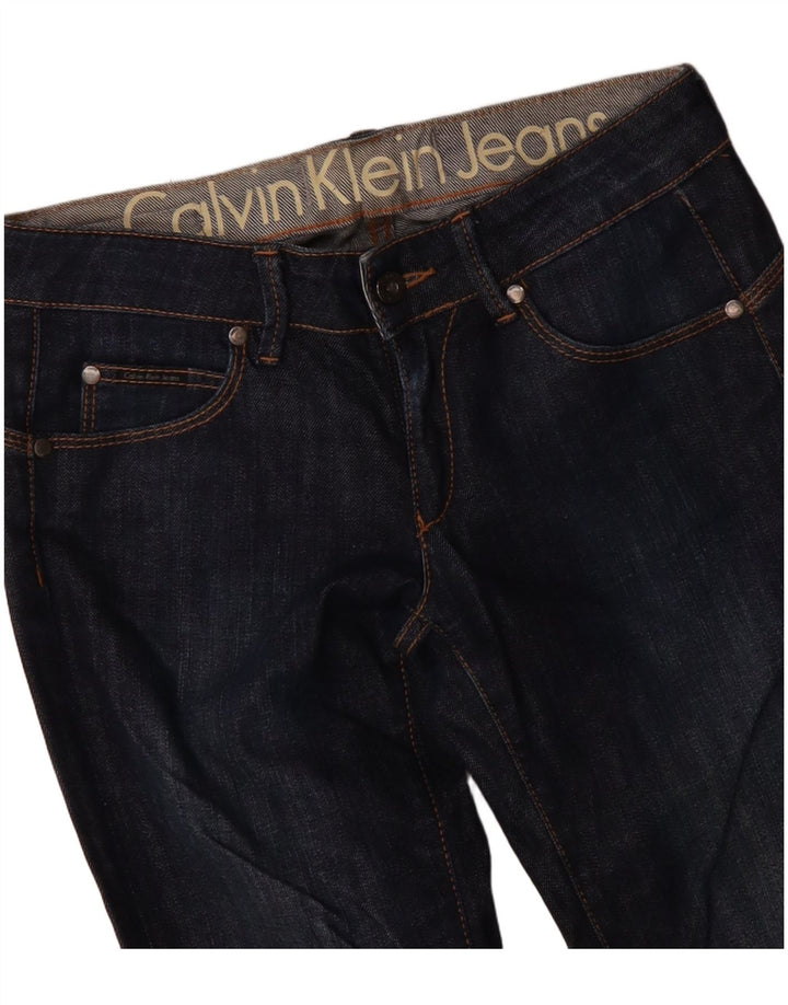 Calvin Klein Damen Slim Jeans W30 L33 Marineblau