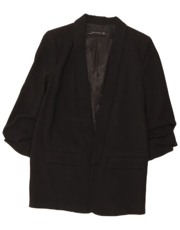 Zara Damen-Blazer mit 3/4-Ärmeln, offen, Gr. 14, mittelschwarz