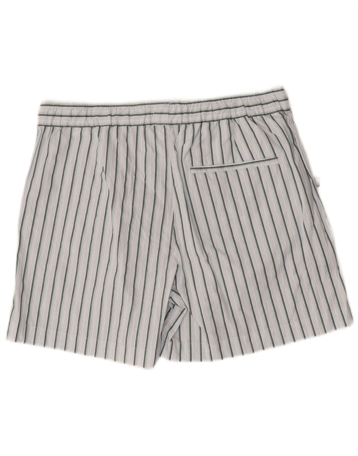 Zara Herren Chino-Shorts, groß, W32, blau gestreift, Baumwolle