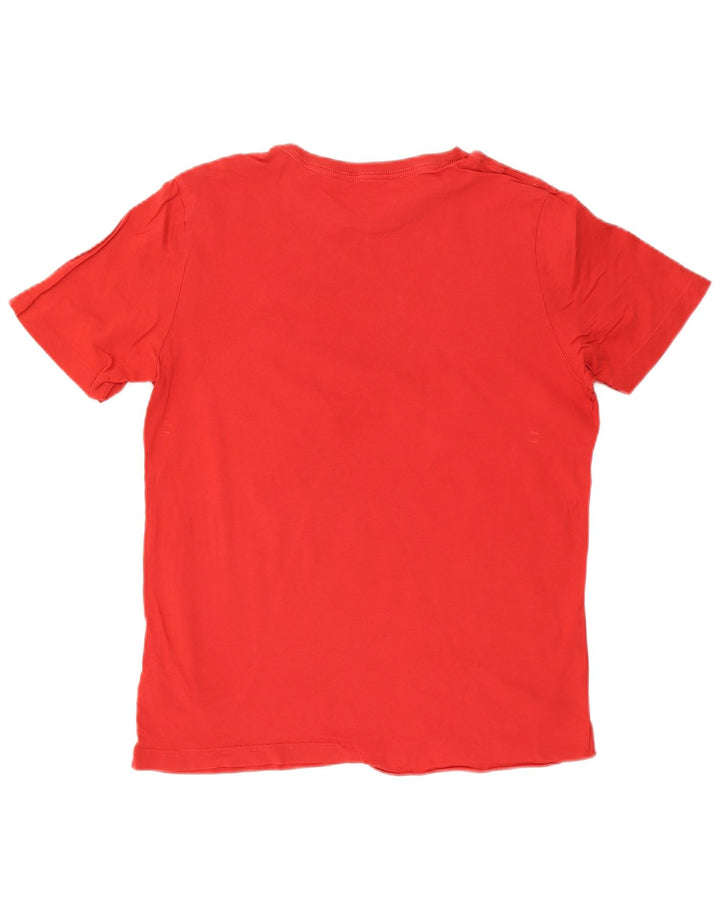 Puma Herren Grafik-T-Shirt-Oberteil aus mittelroter Baumwolle