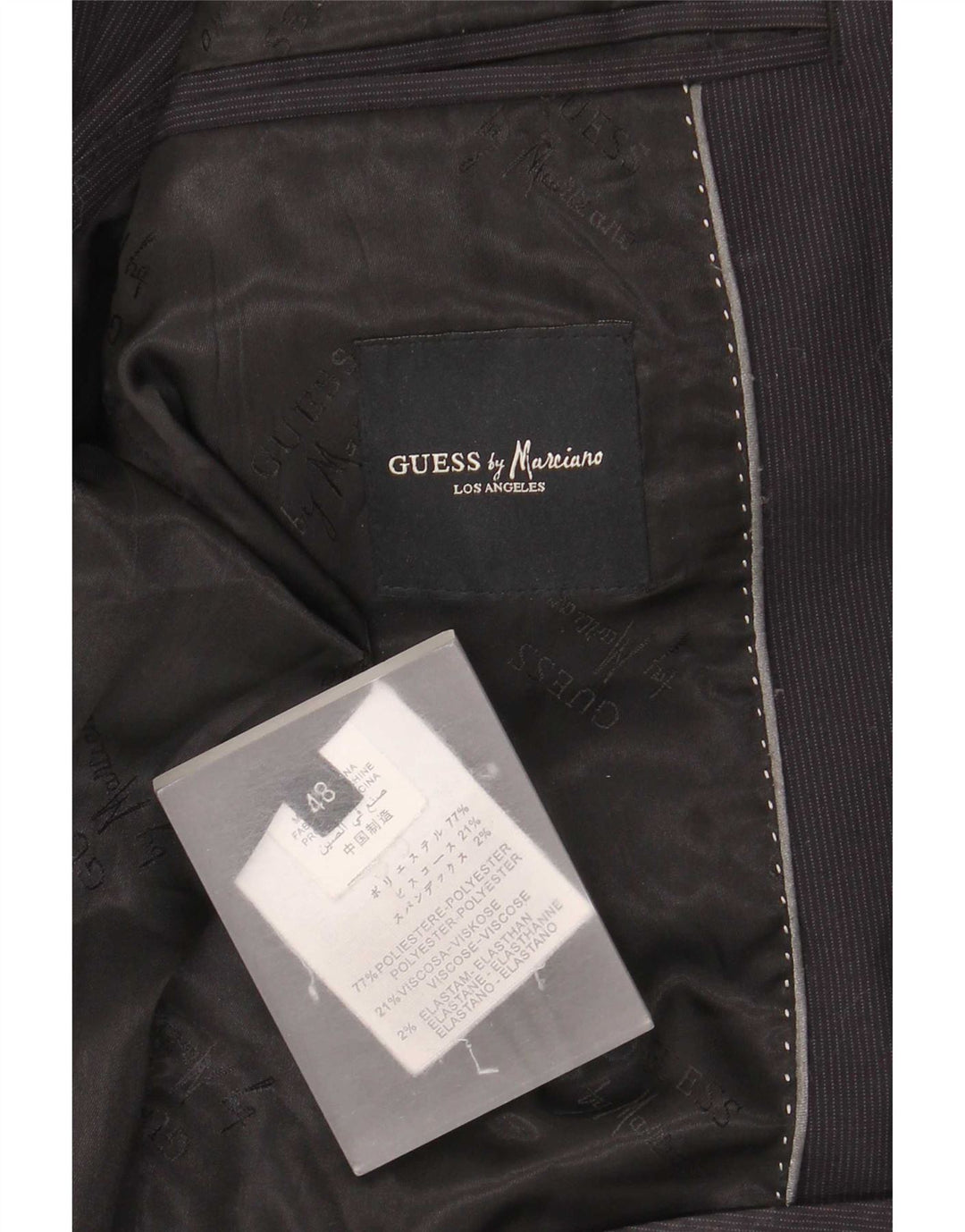 Guess By Marciano Herren-Blazerjacke IT 48 Mittelmarineblauer Nadelstreifen